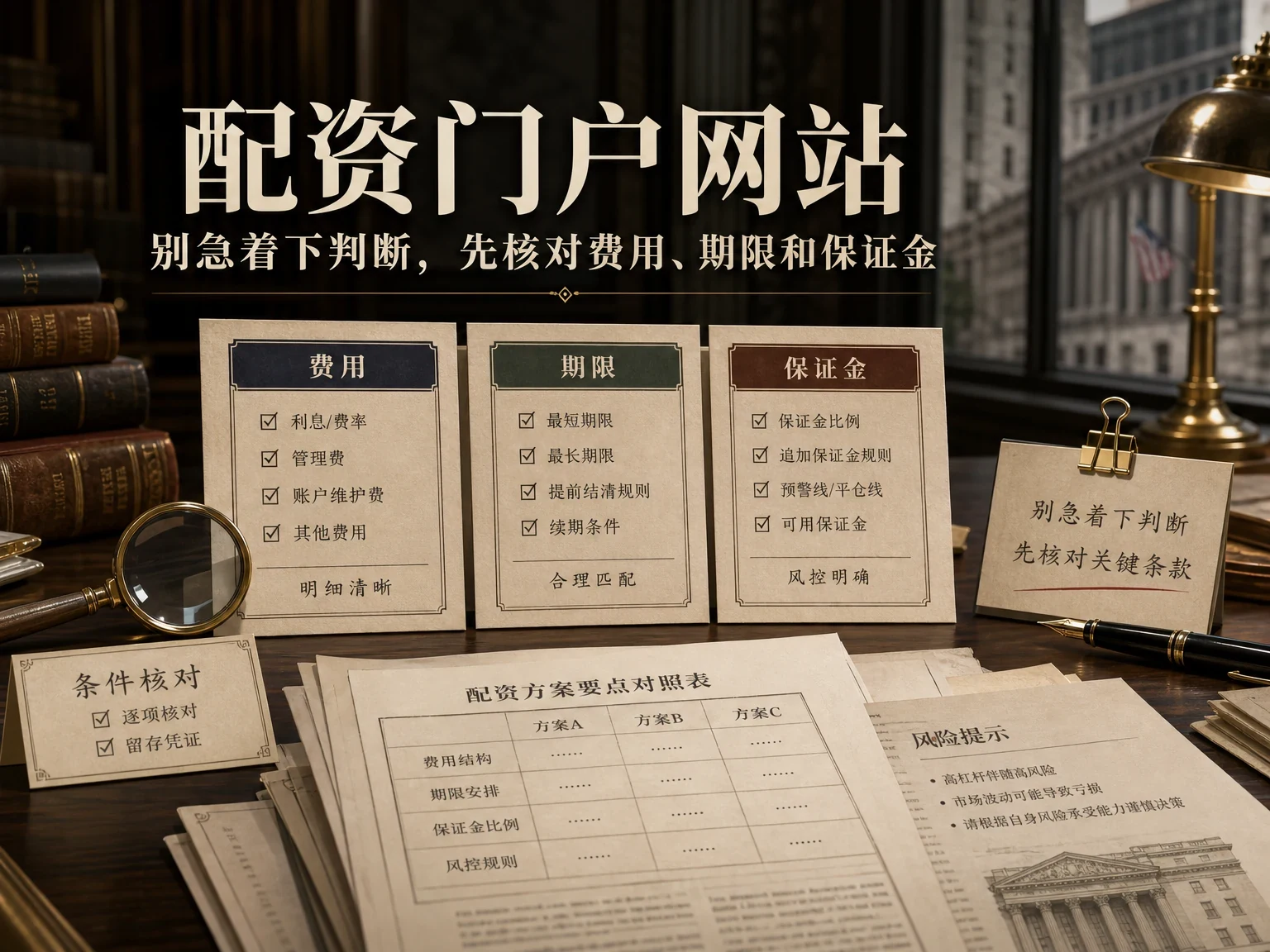 配资门户网站别急着下判断，先核对费用、期限和保证金 插图