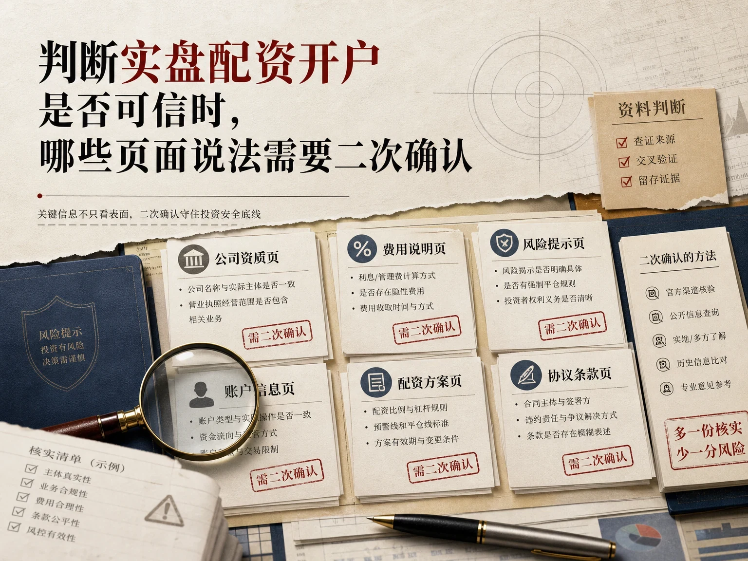 判断实盘配资开户是否可信时,哪些页面说法需要二次确认 插图