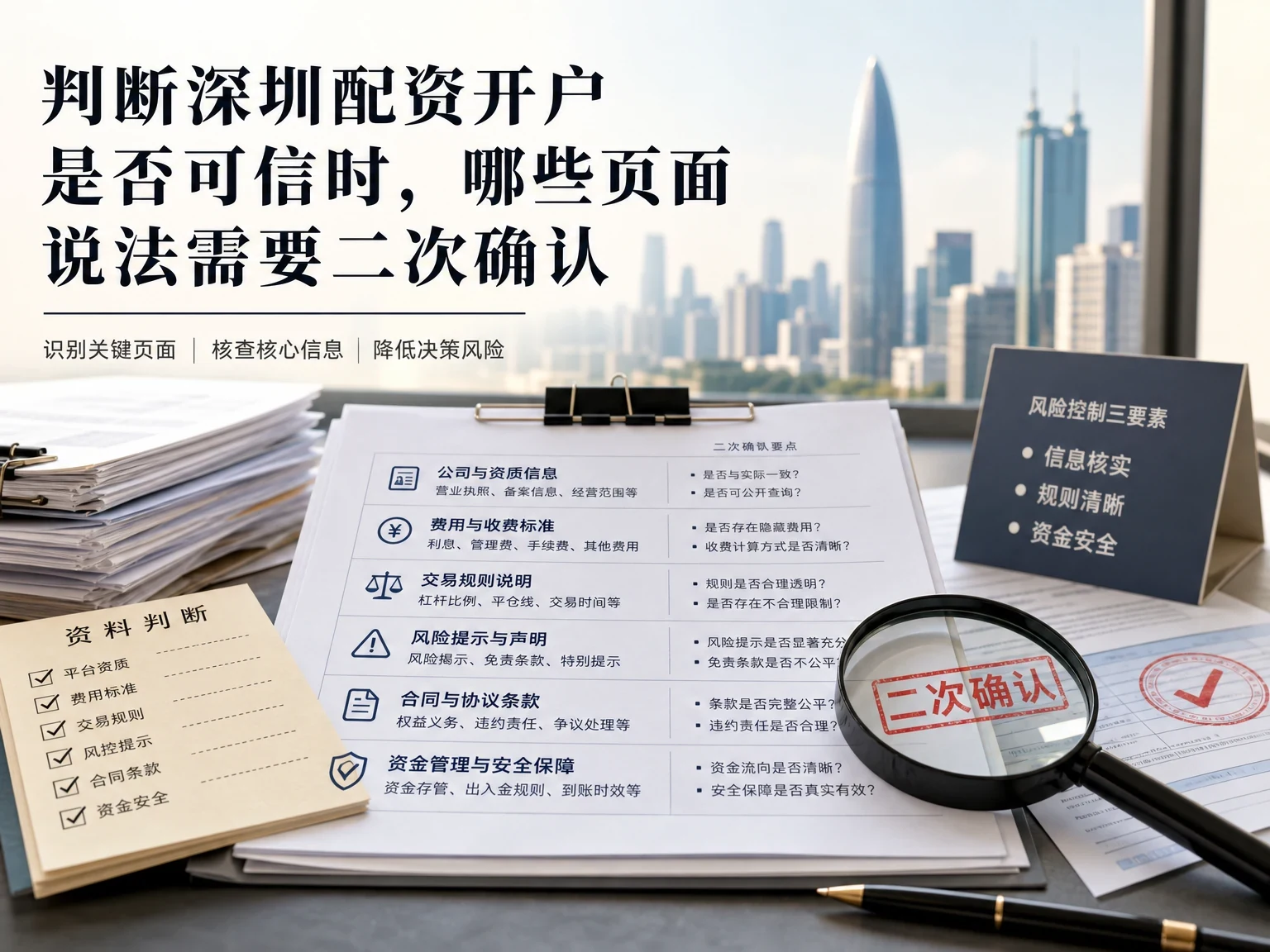 判断深圳配资开户是否可信时，哪些页面说法需要二次确认 插图